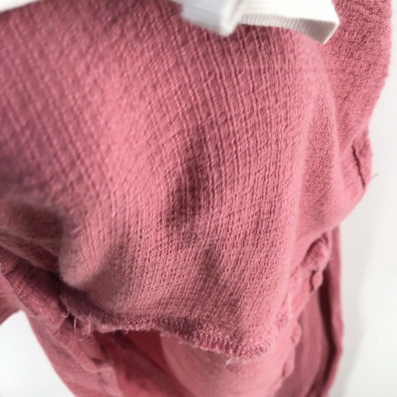 Free People Womens Peasant Top Mauve Pink Size M Cropped Boho - Picture 15 of 16